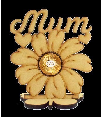 6mm Mum Flower Ferrero Rocher Holder on a Butterfly Stand